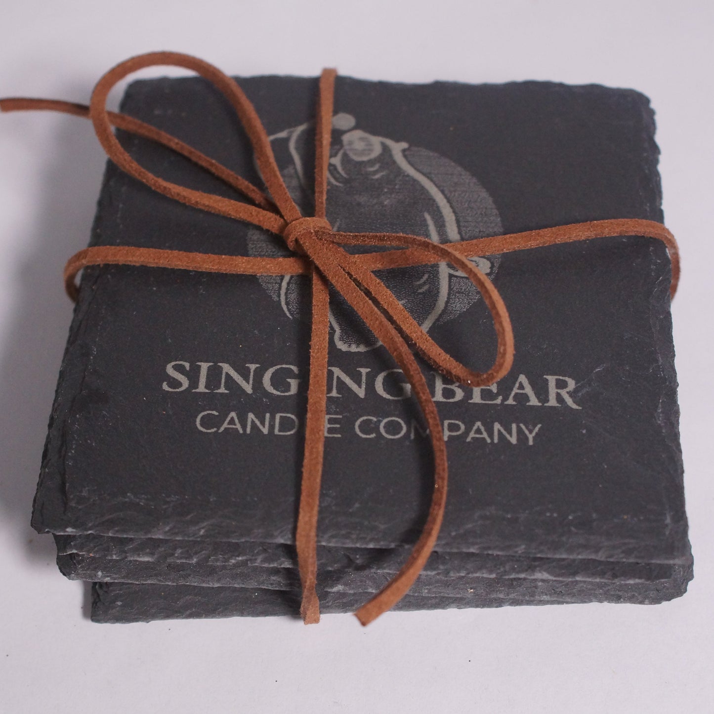 Singing Bear Etched Stone Coasters image 0